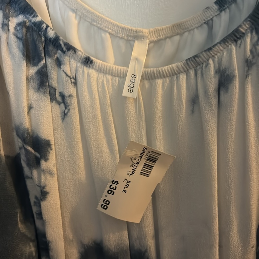 Tie Dye Flowy Off the Shoulder Romper - Picture 5 of 5